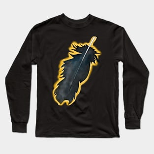 Black Feather Long Sleeve T-Shirt